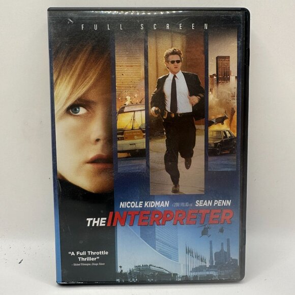 The Interpreter Full Screen DVD Nicole Kidman Sean Penn Thriller Rated PG-13 - Picture 1 of 3
